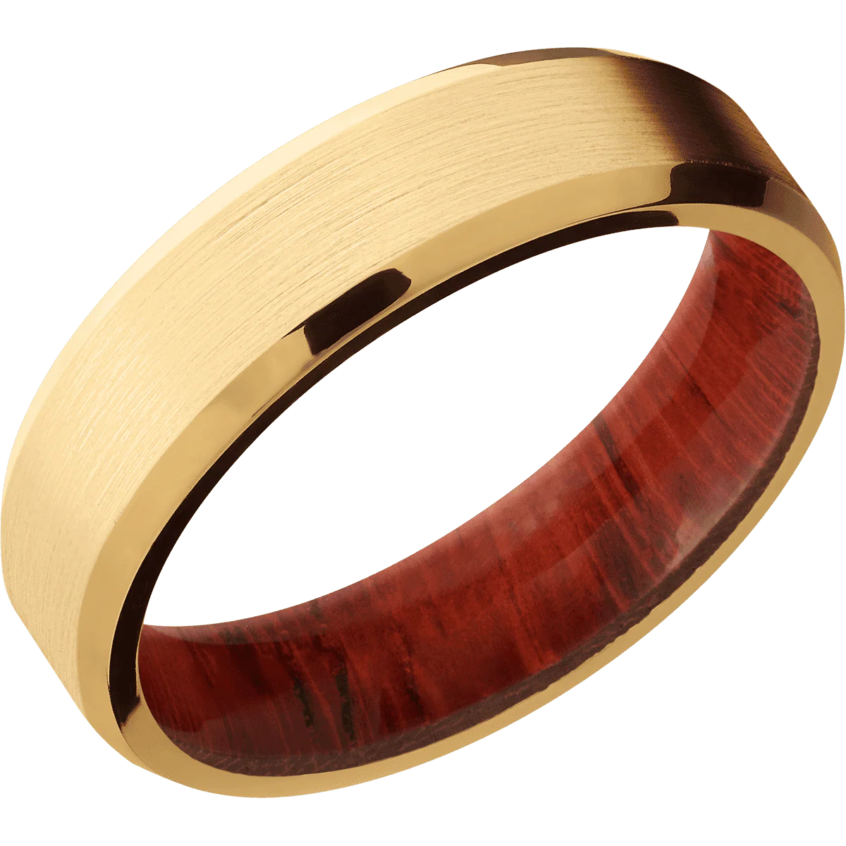 14K Yellow Gold + Satin , Polish Finish + Padauk - Image 2