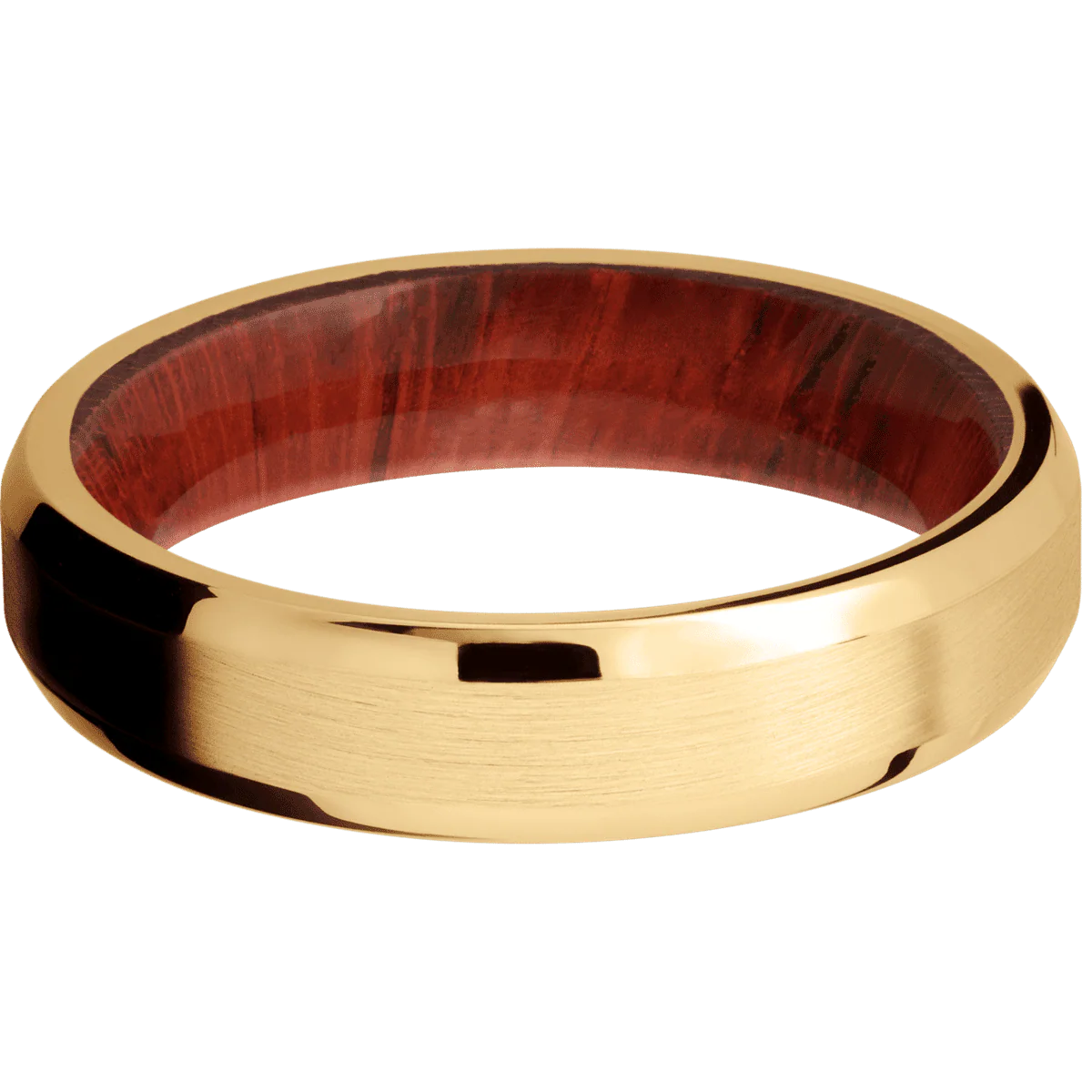 14K Yellow Gold + Satin , Polish Finish + Padauk - Image 3