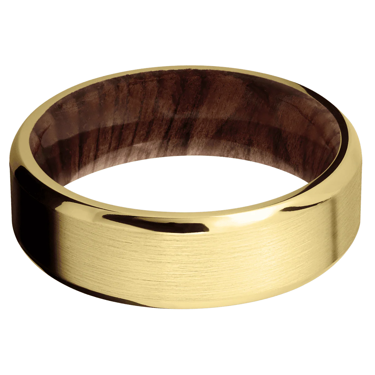 14K Yellow Gold + Satin , Polish Finish + Sequoia - Image 3