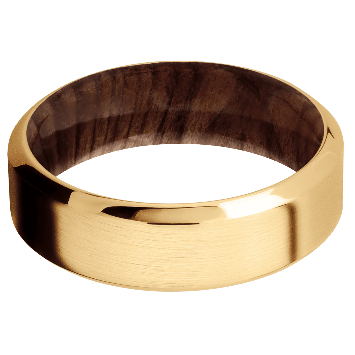 14K Yellow Gold + Satin , Polish Finish + Sequoia - Image 3