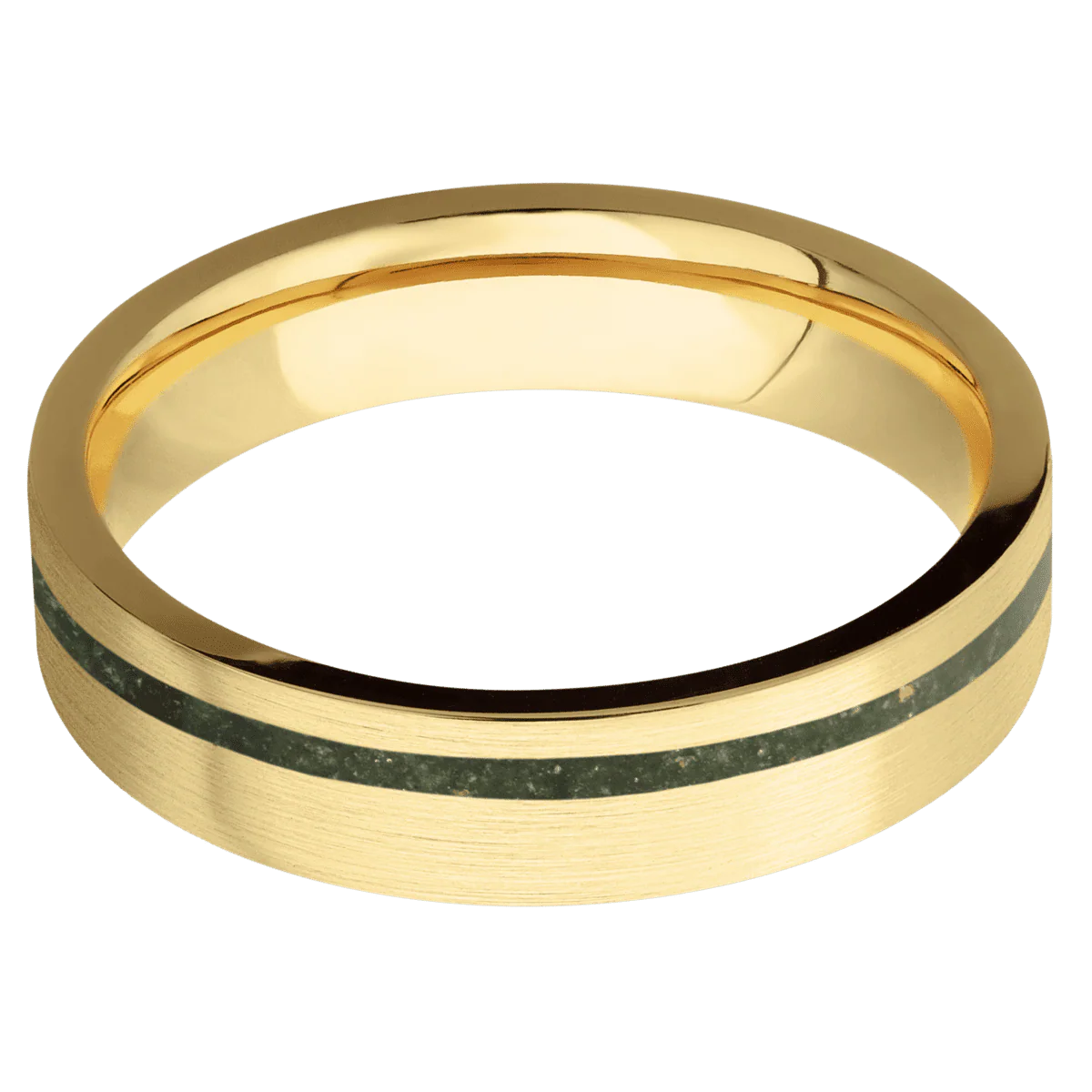 14K Yellow Gold + Satin , Satin Finish - Image 3