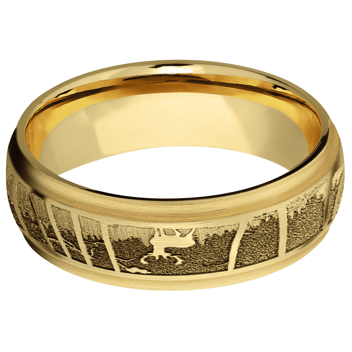 14K Yellow Gold + Satin , Satin Finish - Image 3