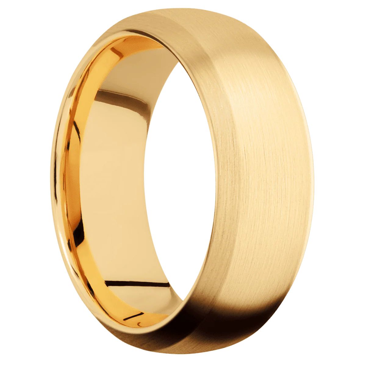 14K Yellow Gold + Satin , Satin Finish