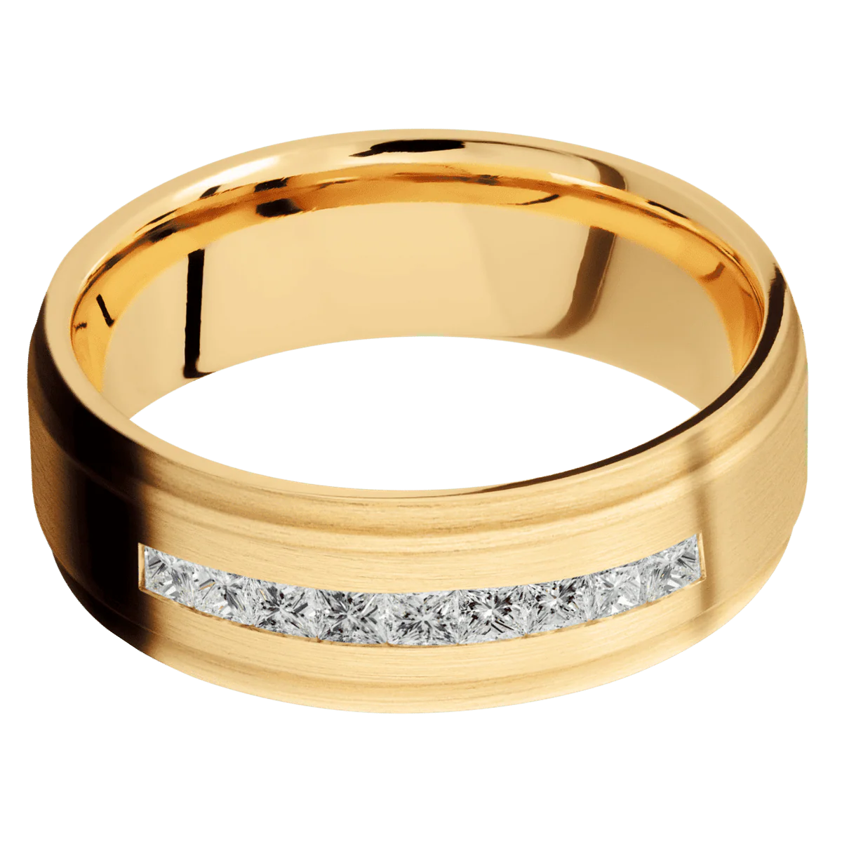 14K Yellow Gold + Satin , Satin Finish - Image 3