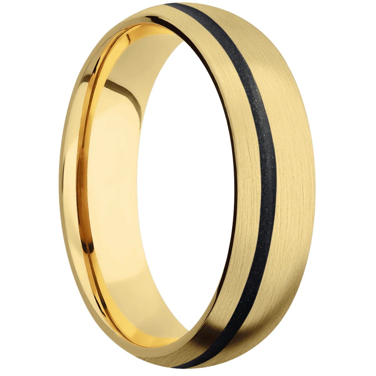 14K Yellow Gold + Satin , Satin Finish