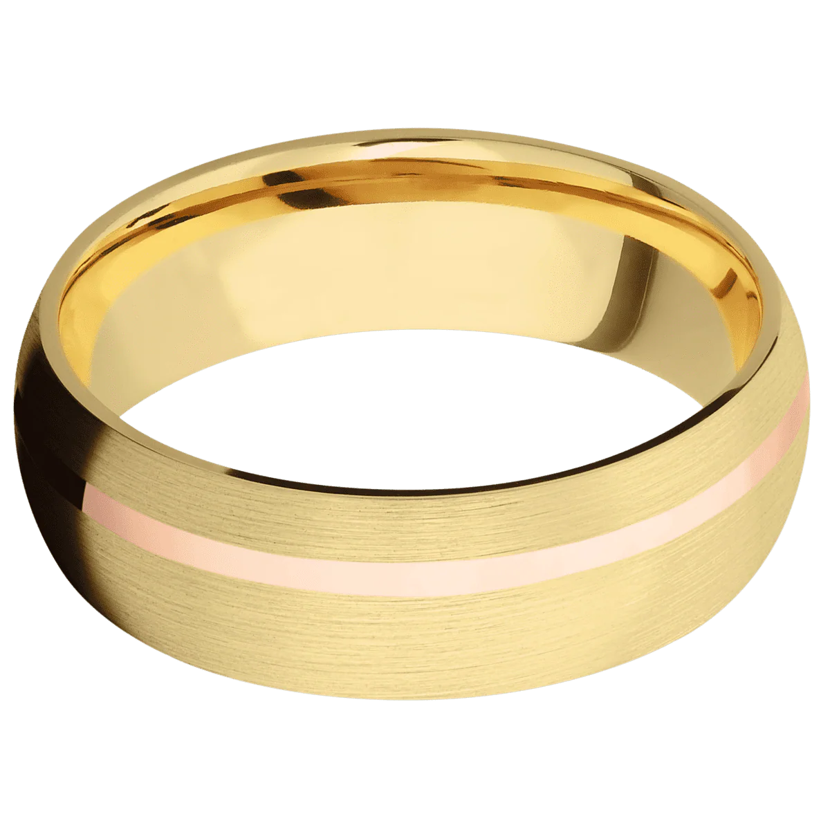 14K Yellow Gold + Satin , Satin Finish - Image 3