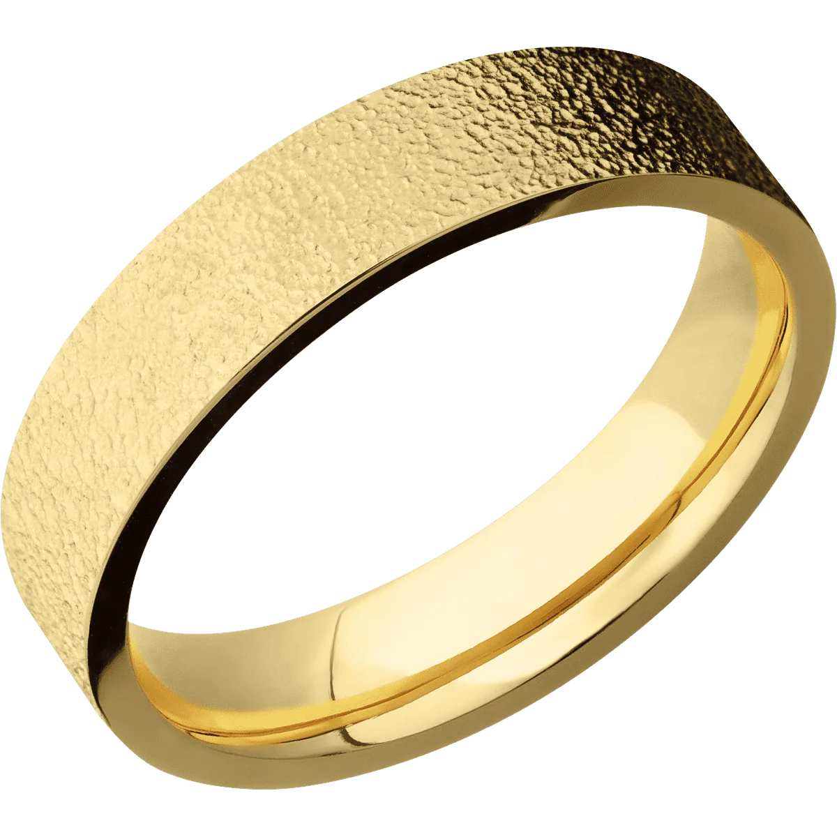 14K Yellow Gold + Stipple Finish - Image 2