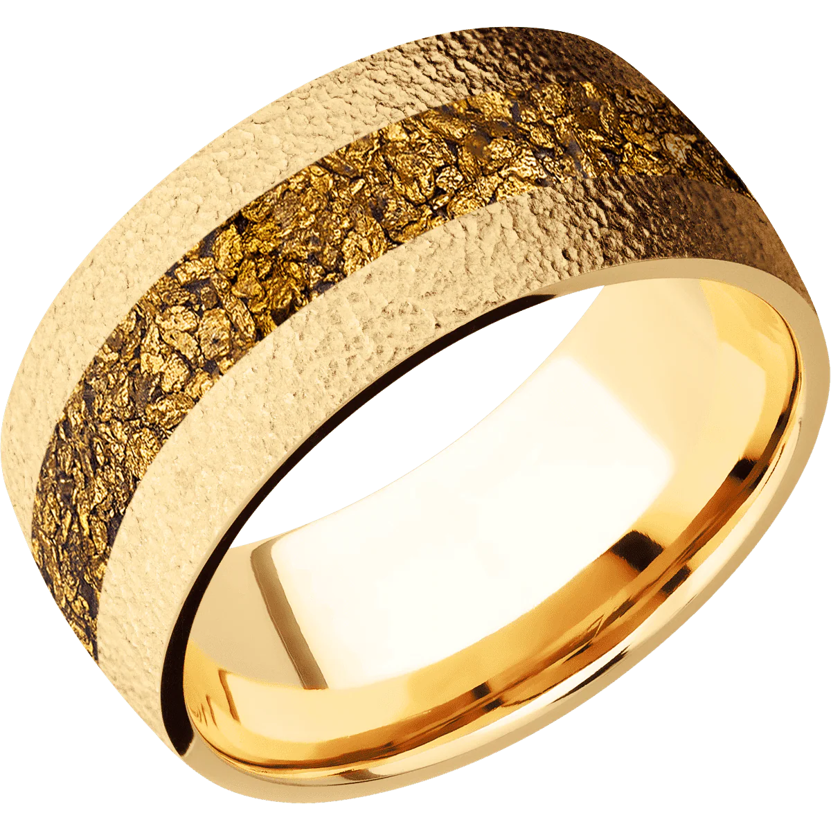 14K Yellow Gold + Stipple Finish - Image 2