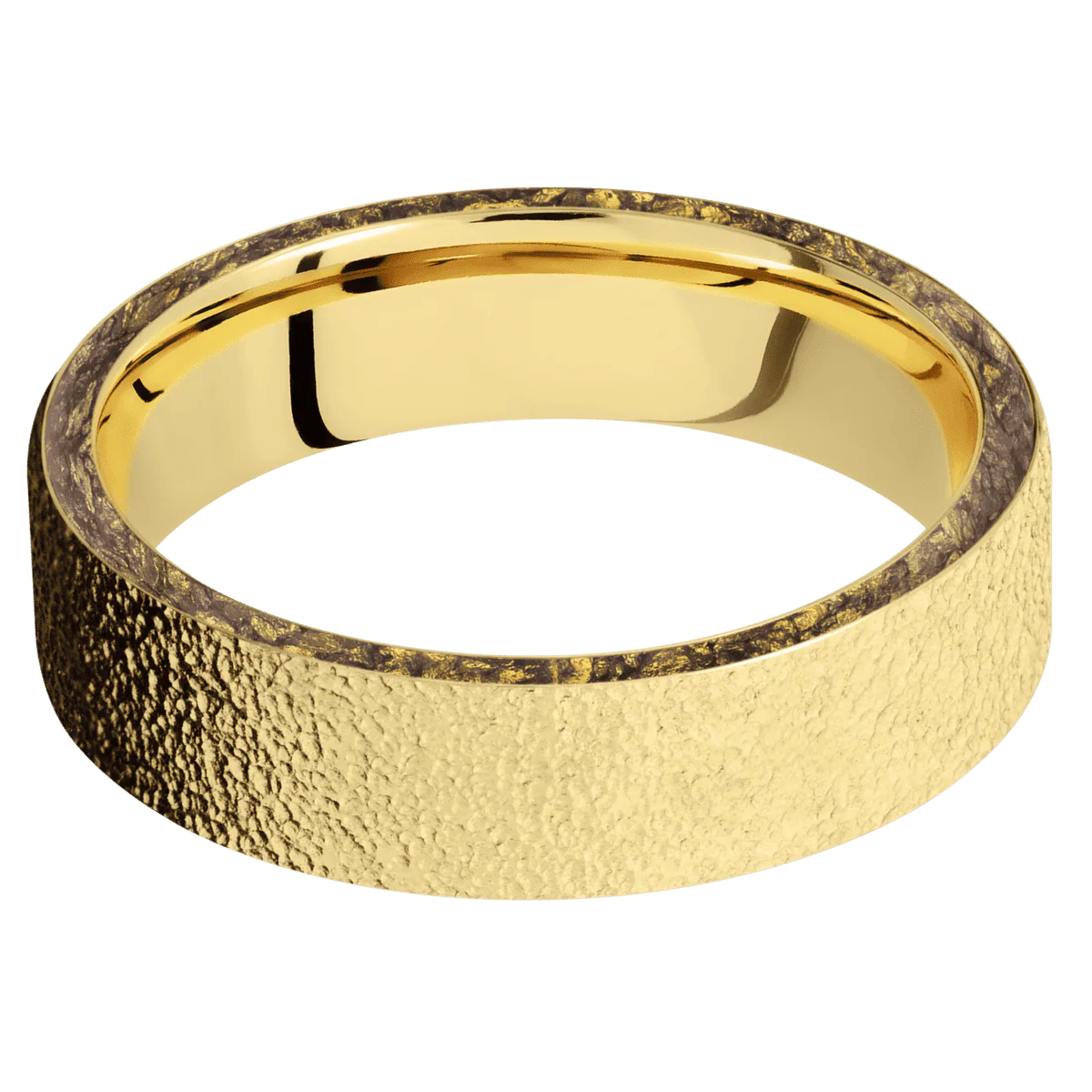 14K Yellow Gold + Stipple Finish - Image 3