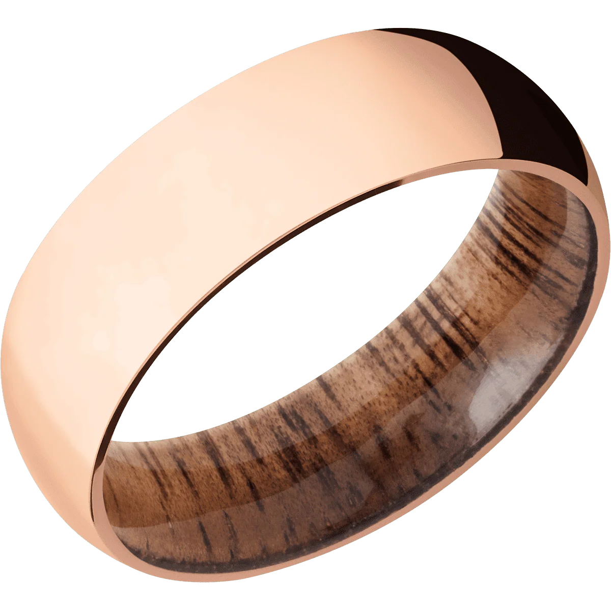 18K Rose Gold + Polish Finish + Koa - Image 2