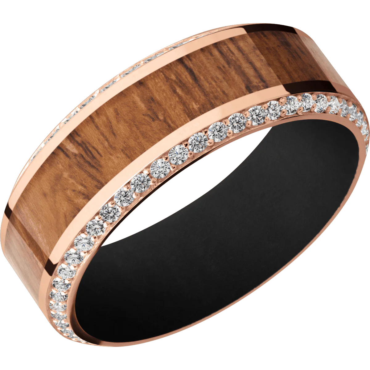 18K Rose Gold + Polish , Polish Finish + Black - Image 2