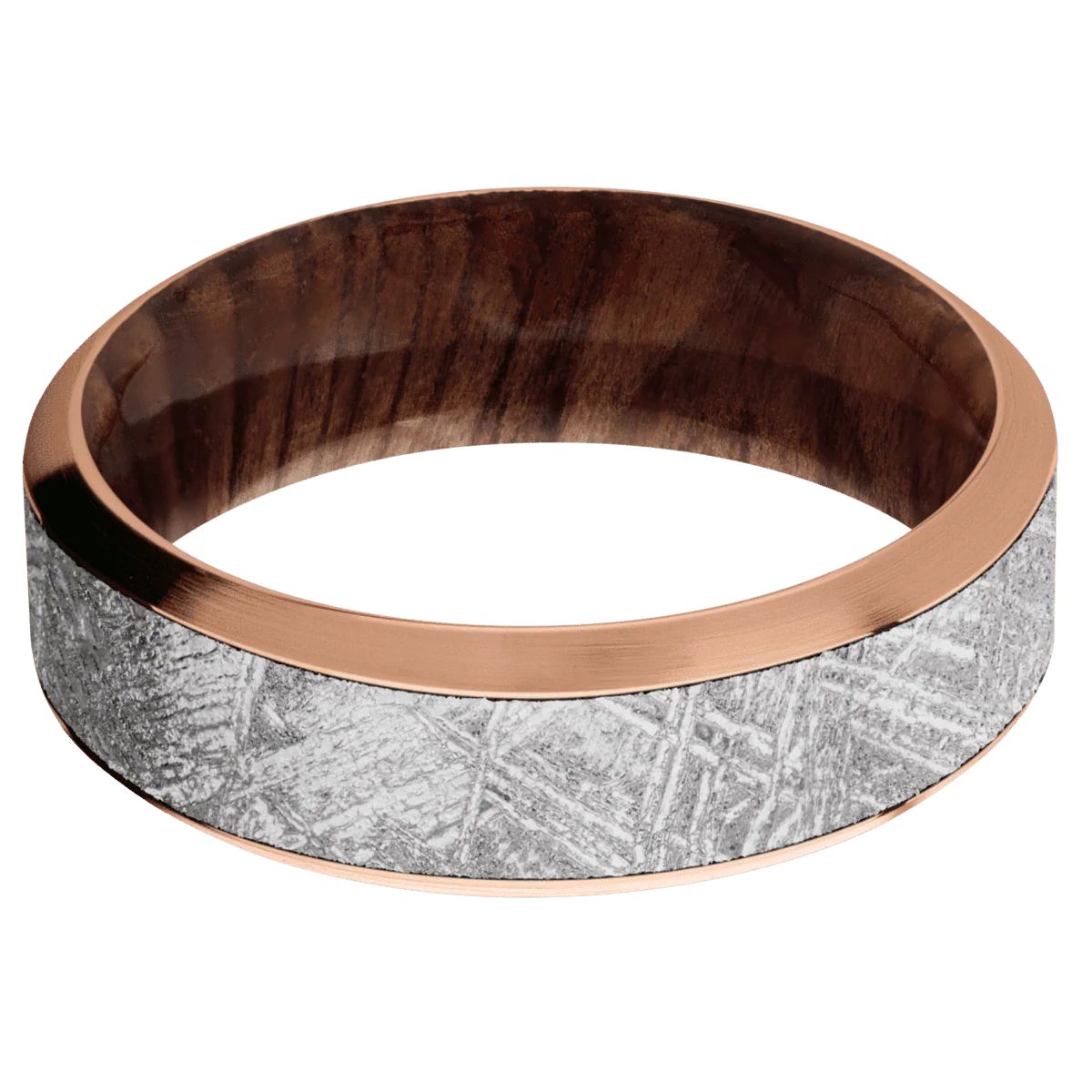 18K Rose Gold + Polish , Satin Finish + Sequoia - Image 3