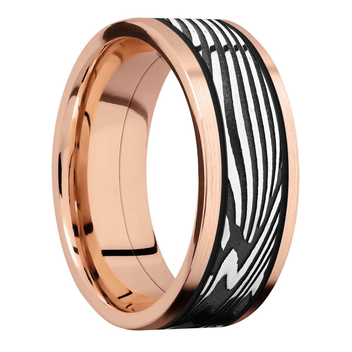 18K Rose Gold + Satin Finish