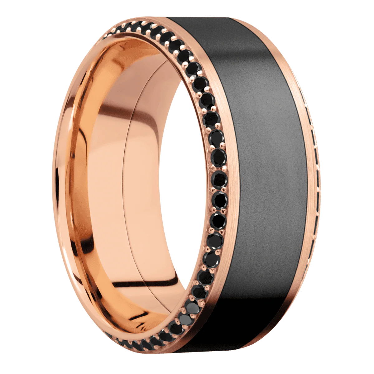 18K Rose Gold + Satin , Polish Finish