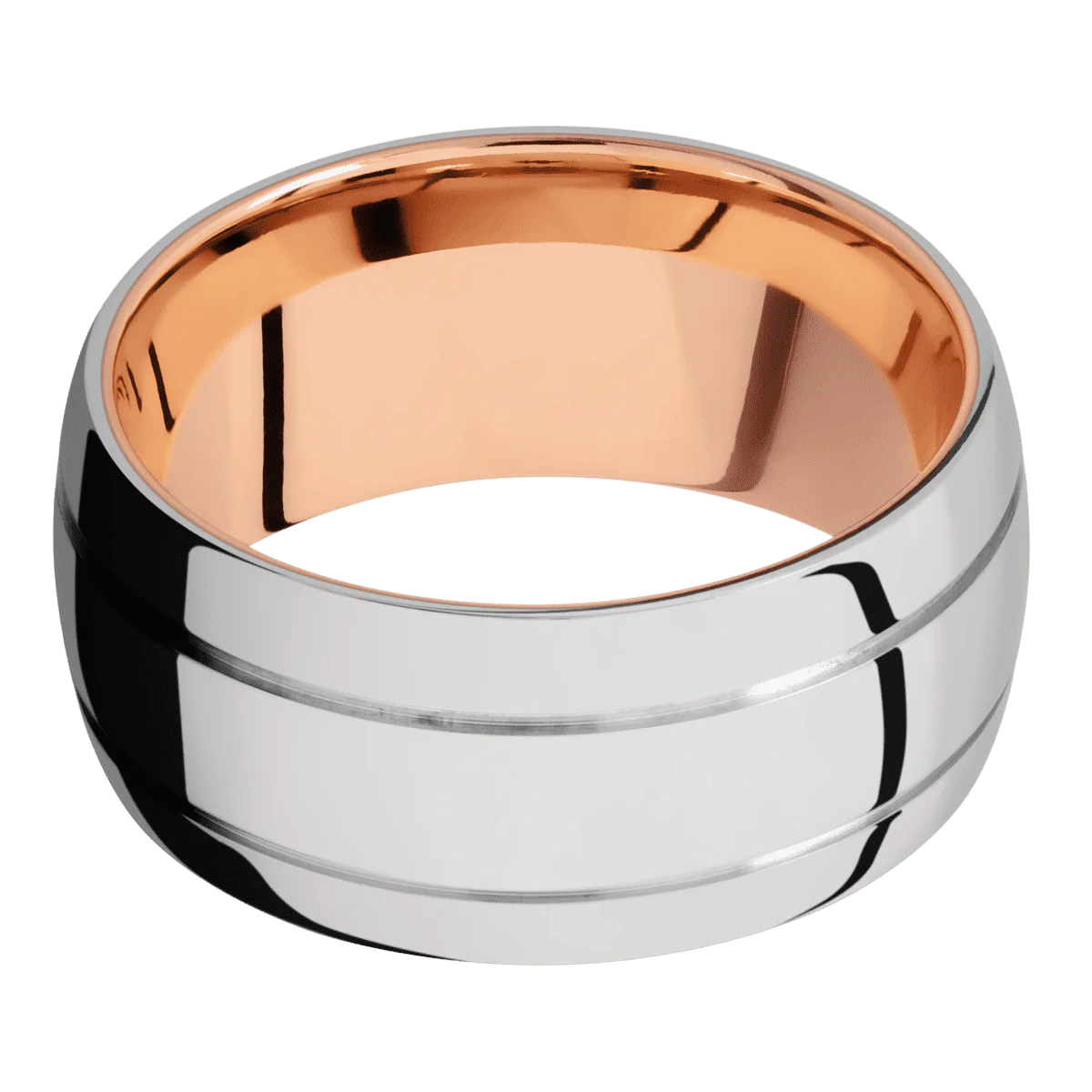 18K White Gold + Polish , Polish Finish + 14K Rose Gold - Image 3