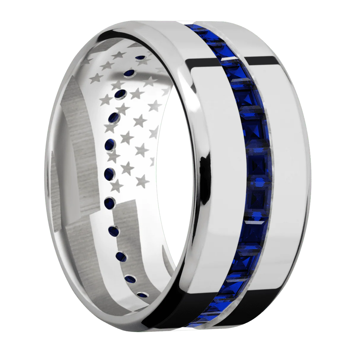 18K White Gold + Polish , Polish Finish