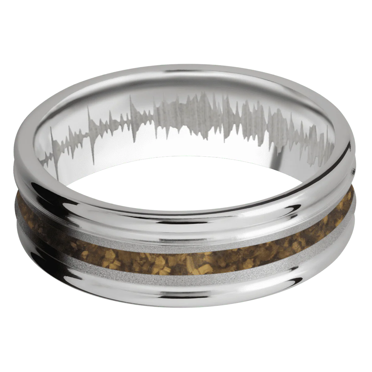 18K White Gold + Sand , Polish Finish - Image 3