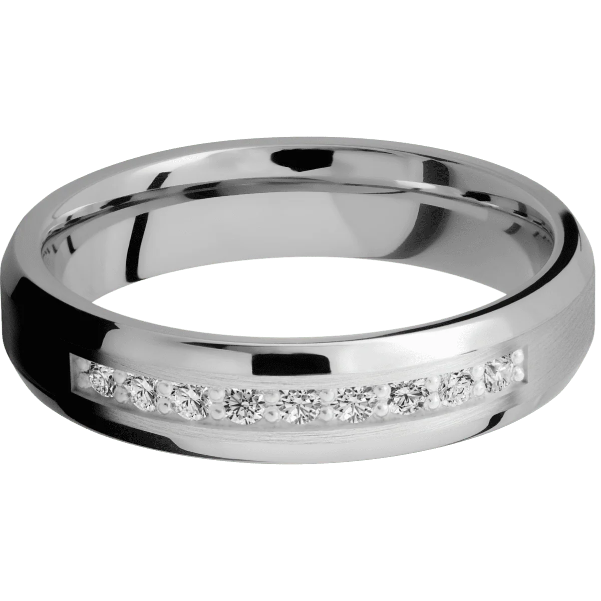 18K White Gold + Satin , Polish Finish - Image 3