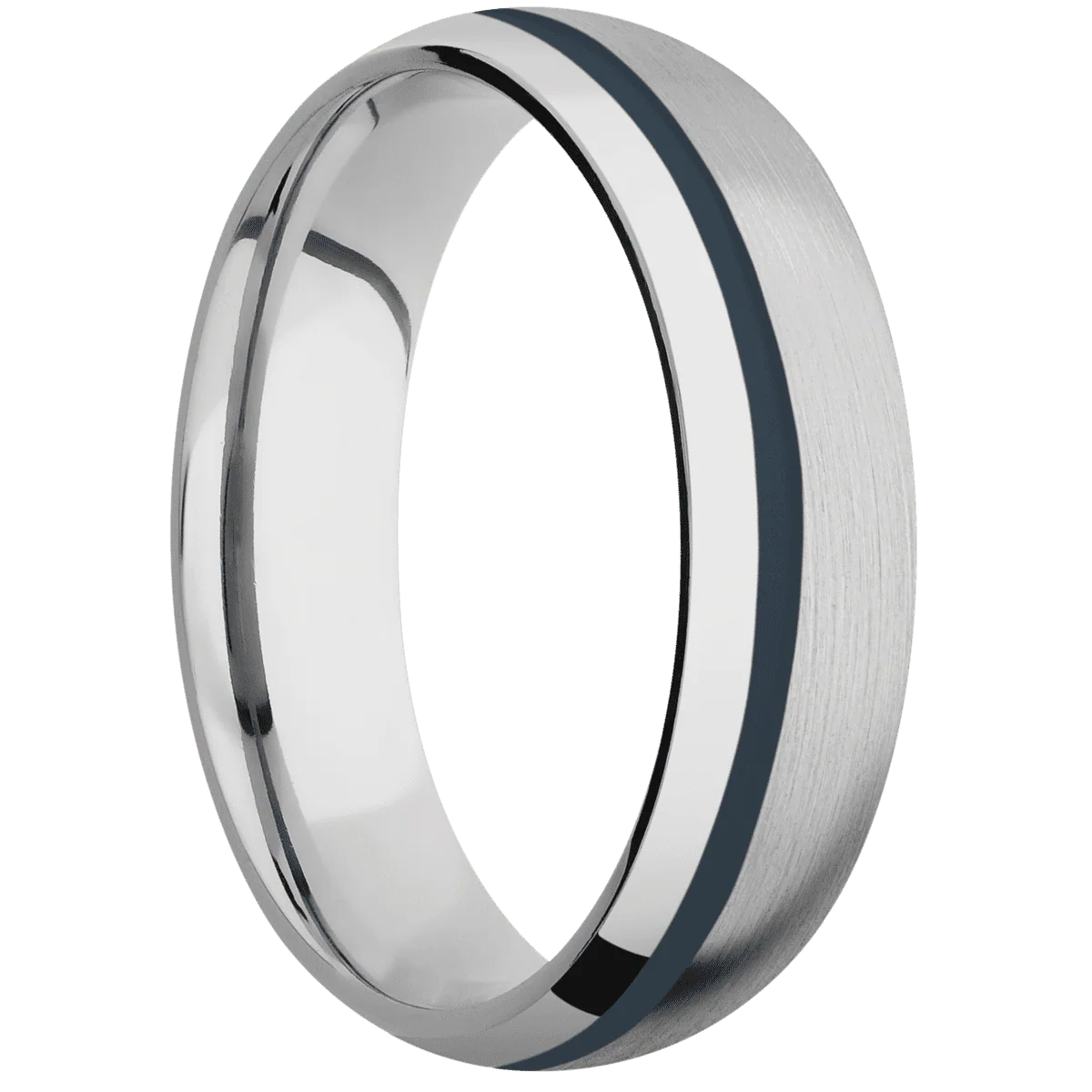 18K White Gold + Satin , Polish Finish