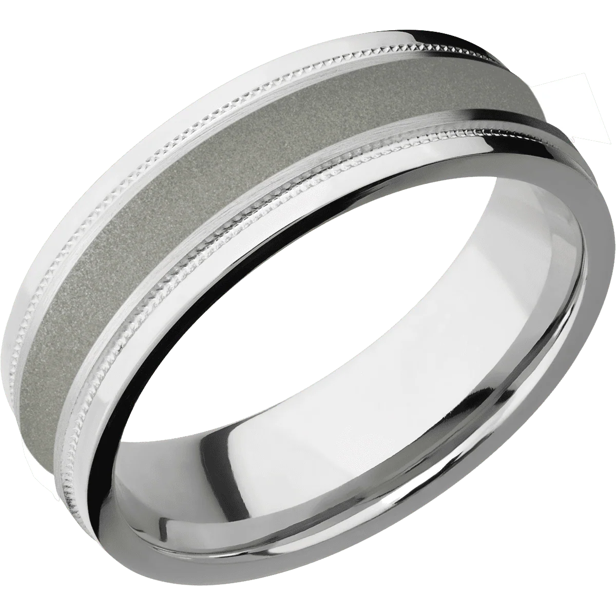 18K White Gold + Satin , Polish Finish - Image 2