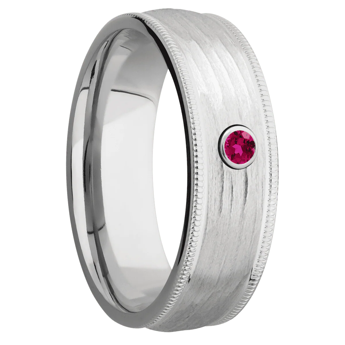 18K White Gold + Treebarkh Finish