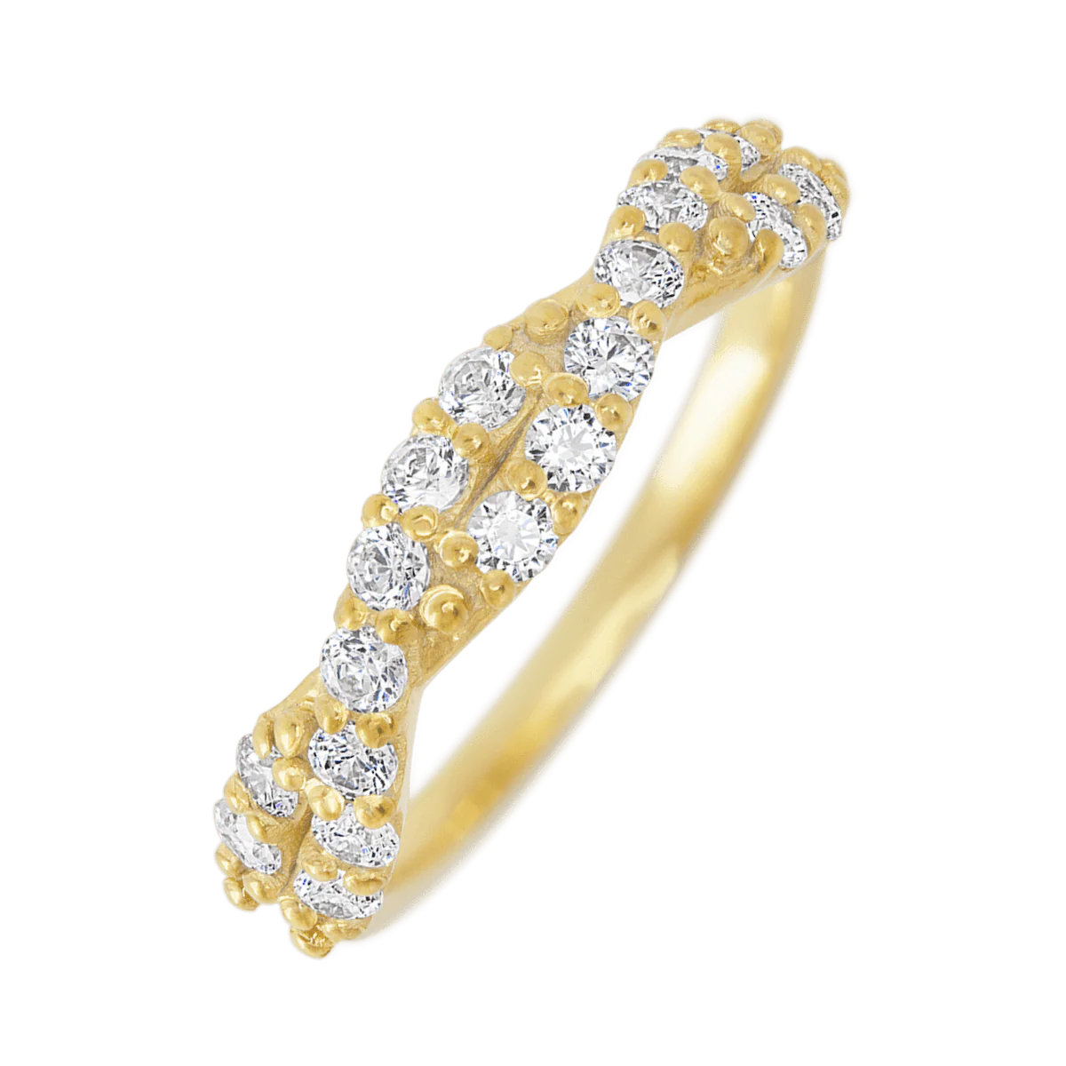 18K Yellow Gold band with 18 Round Lab Grown Diamond having TCW-.54
