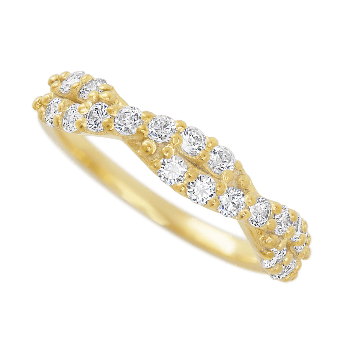18K Yellow Gold band with 18 Round Lab Grown Diamond having TCW-.54 - Image 3