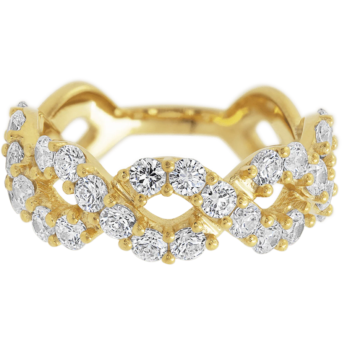 18K Yellow Gold band with 30 Round Lab Grown Diamond having TCW-1.5 - Image 2