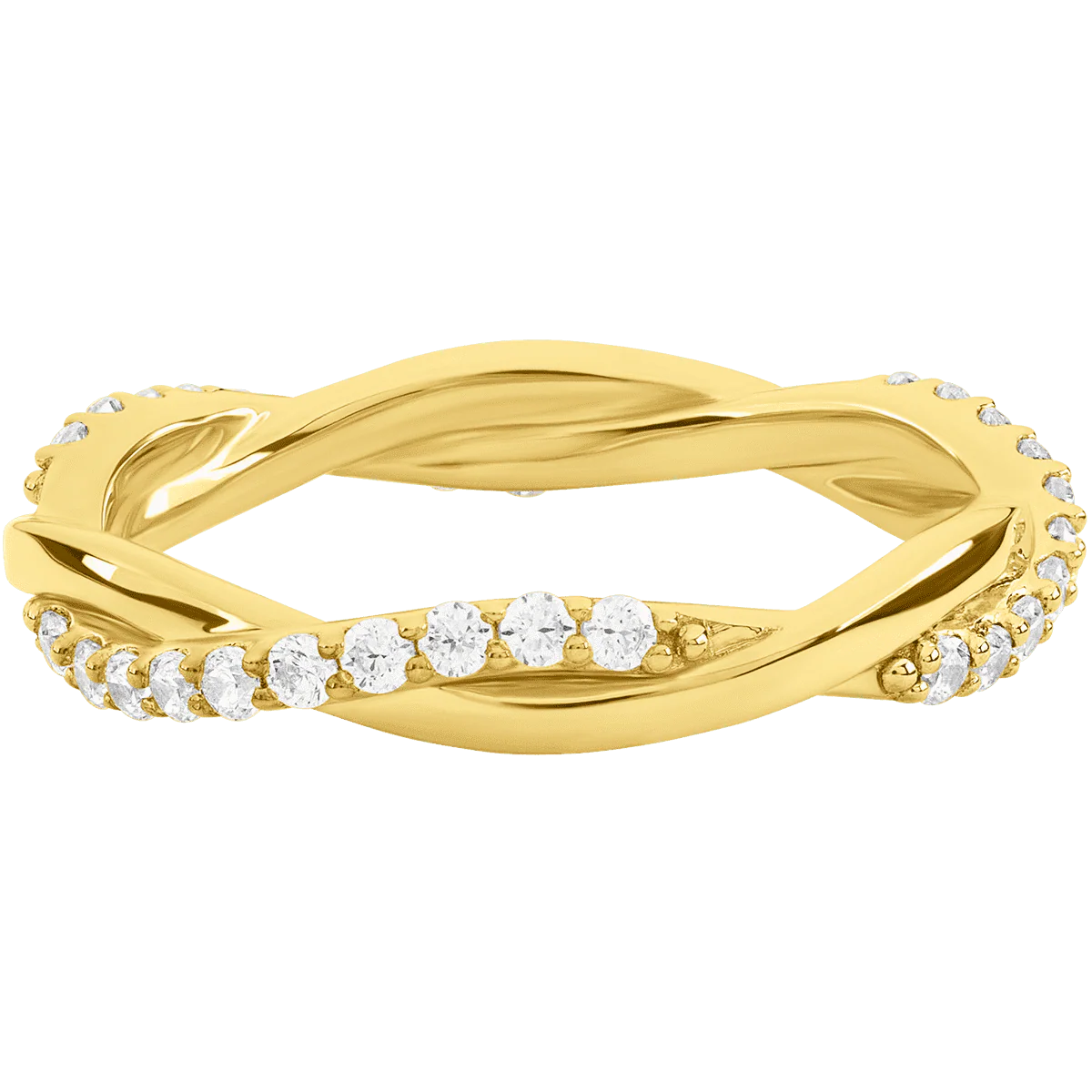18K Yellow Gold band with 30 Round Lab Grown Diamond having TCW-.45 - Image 2