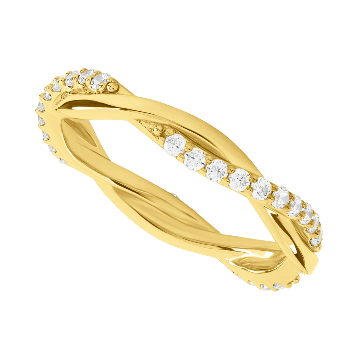 18K Yellow Gold band with 30 Round Lab Grown Diamond having TCW-.45 - Image 3