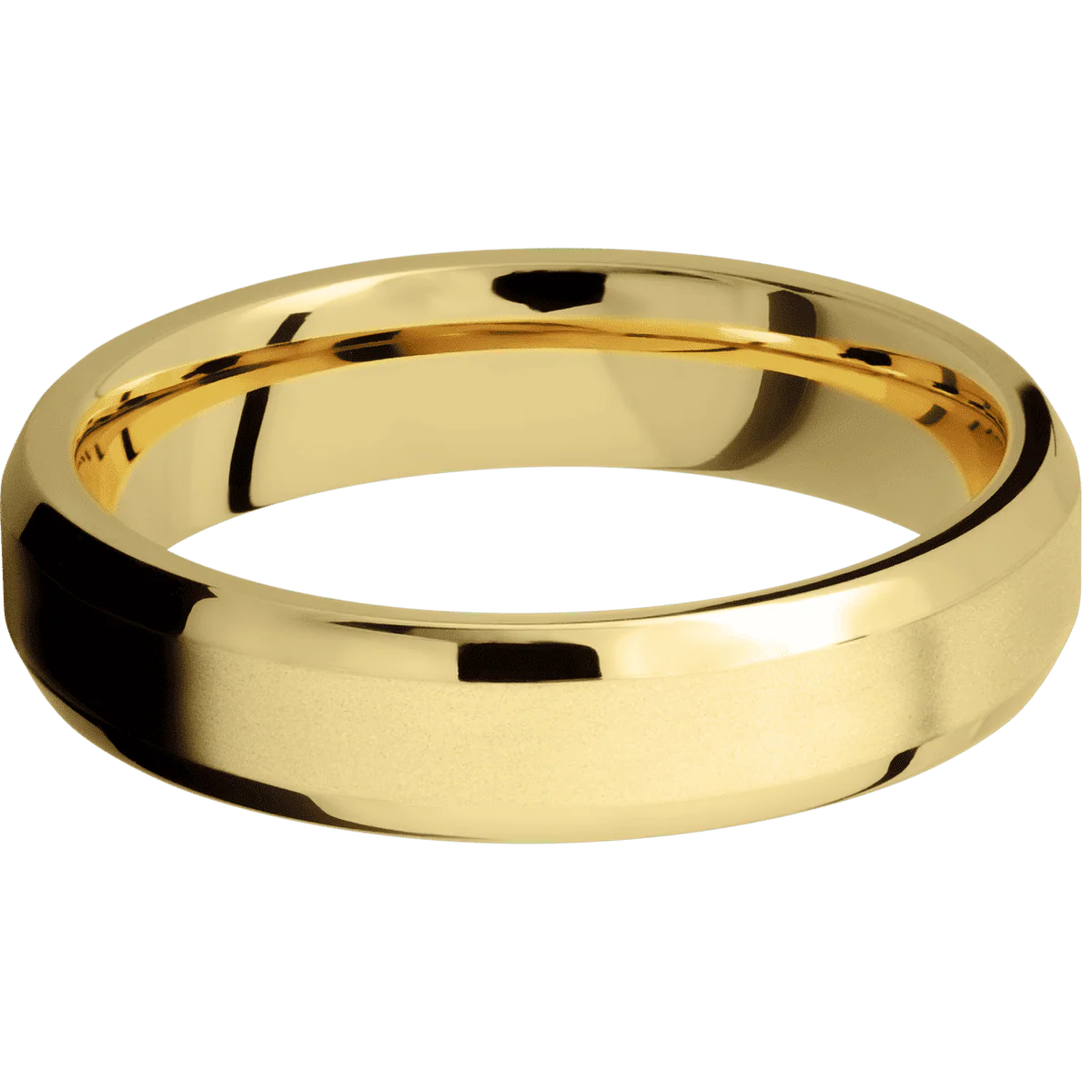 18K Yellow Gold + Bead , Polish Finish - Image 3