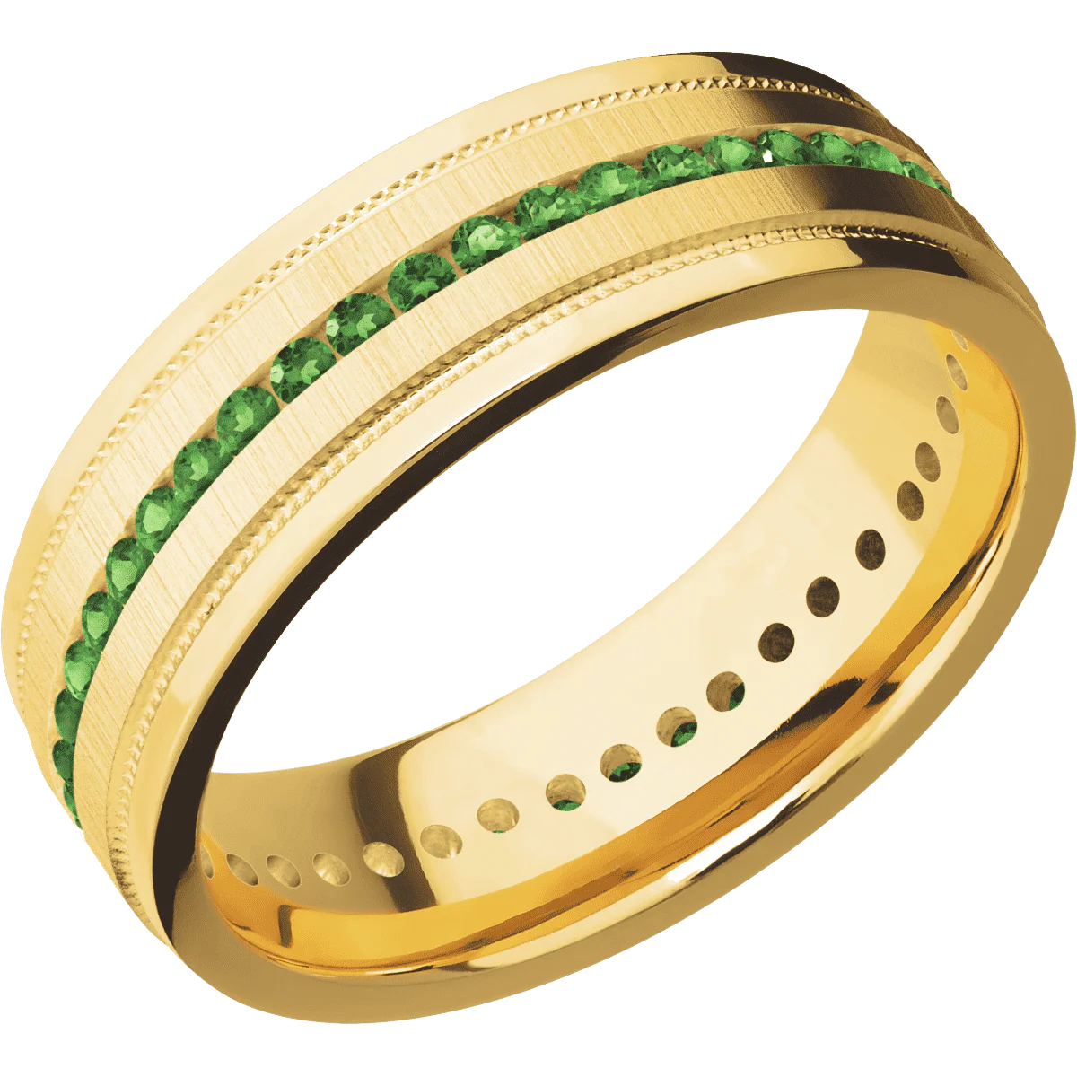 18K Yellow Gold + Crosssatin , Polish Finish - Image 2