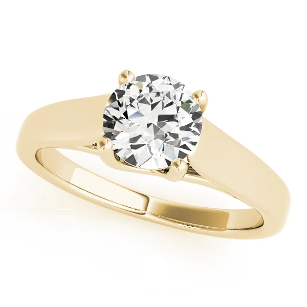 18K Yellow Gold Engagement Ring Trellis Setting