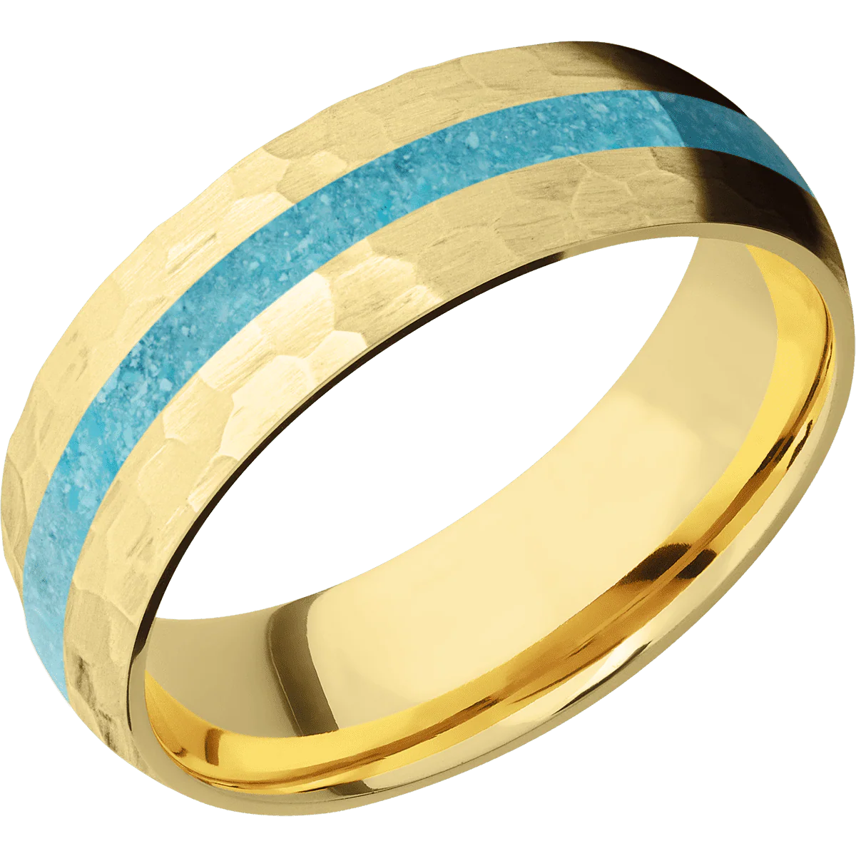 18K Yellow Gold + Hammer Finish - Image 2