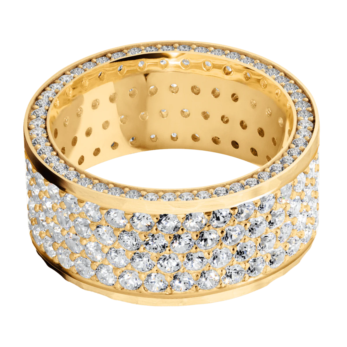 18K Yellow Gold + Hammer Finish - Image 3