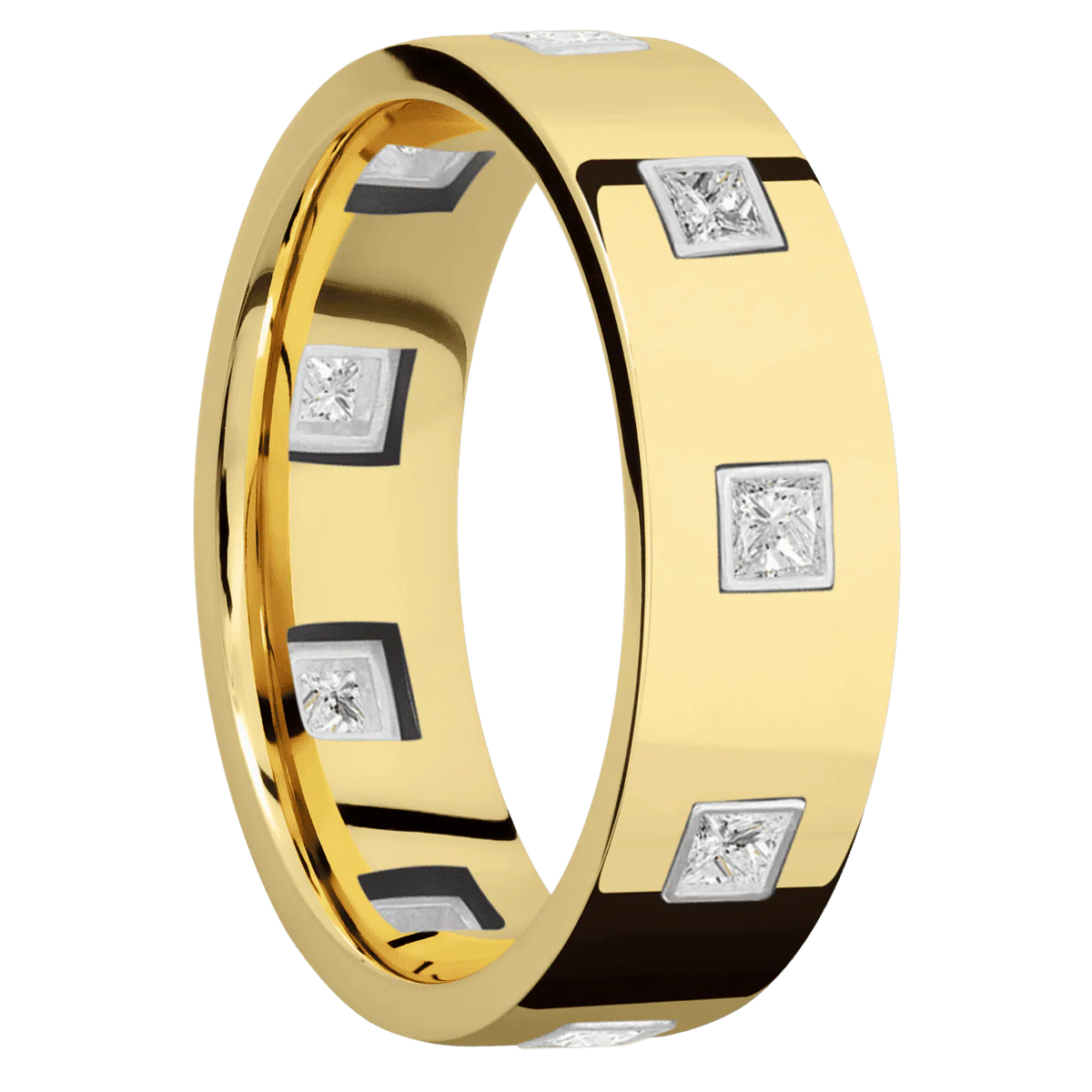 18K Yellow Gold + Polish Finish
