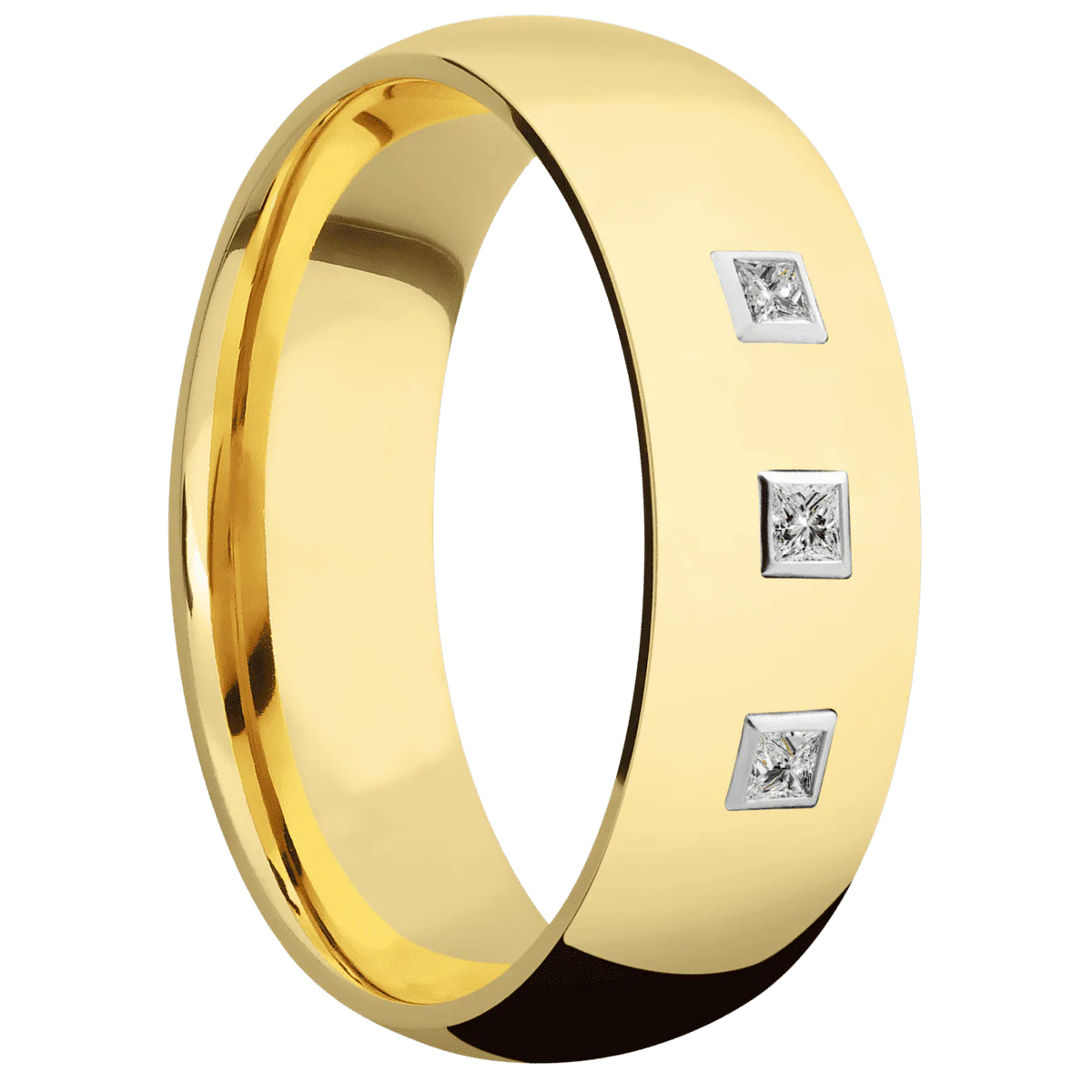 18K Yellow Gold + Polish Finish