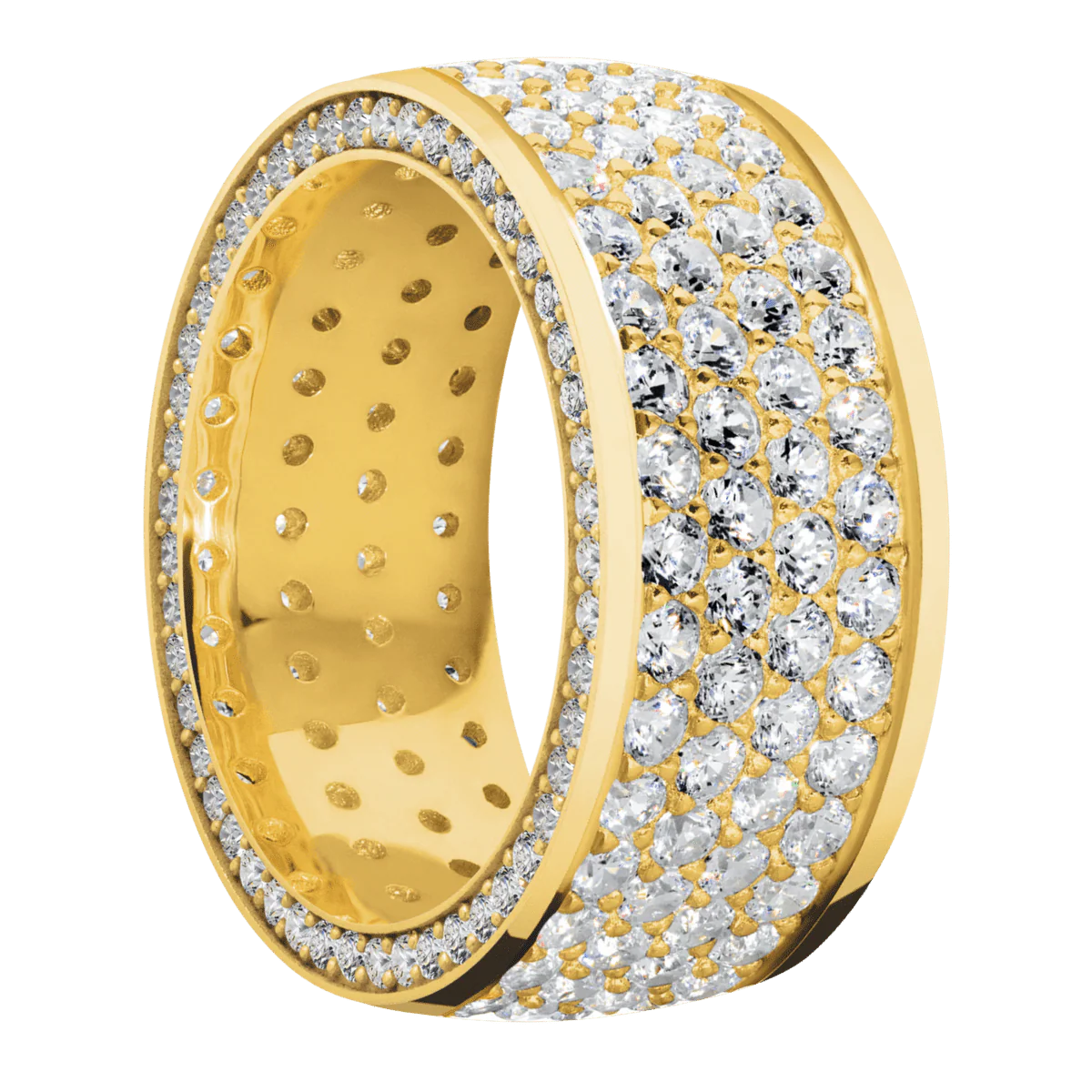 18K Yellow Gold + Polish Finish
