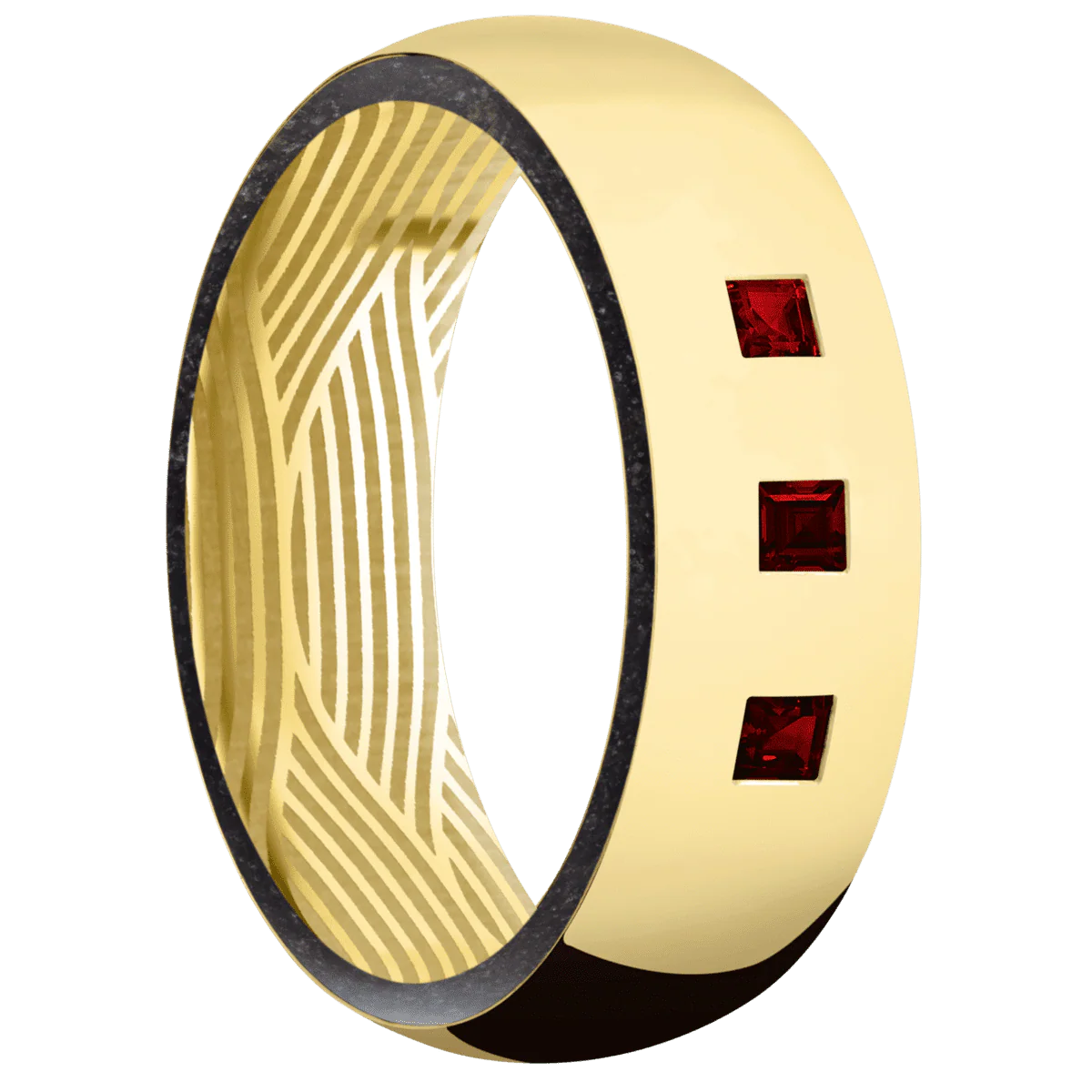 18K Yellow Gold + Polish Finish