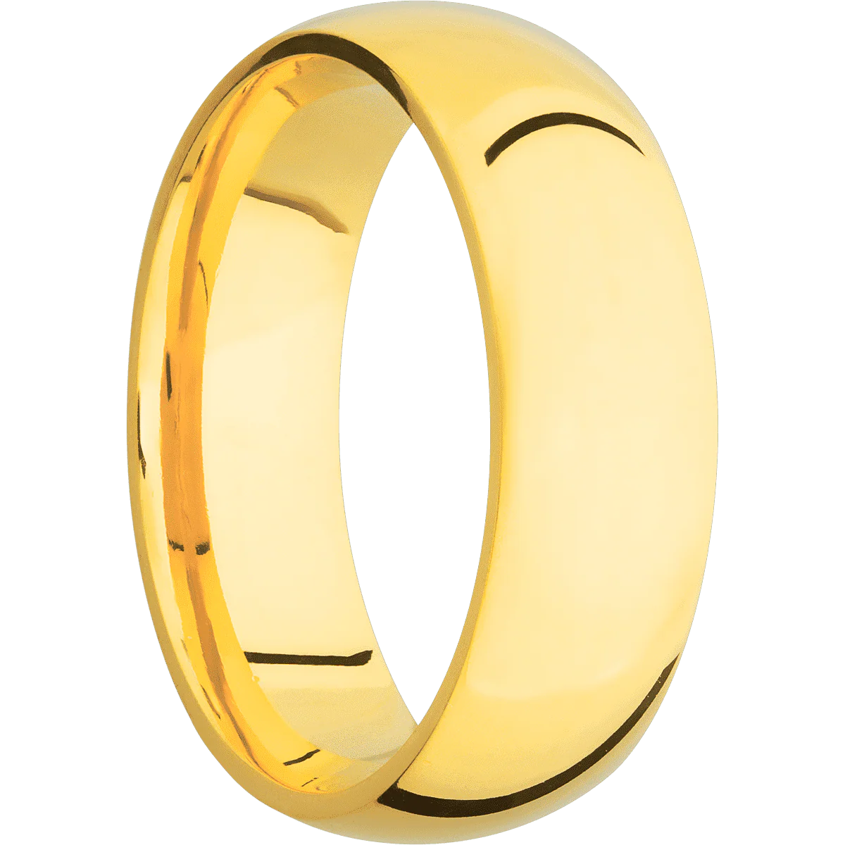 18K Yellow Gold + Polish Finish