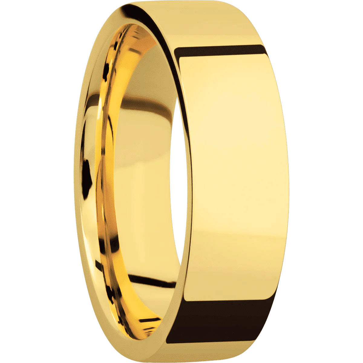 18K Yellow Gold + Polish Finish