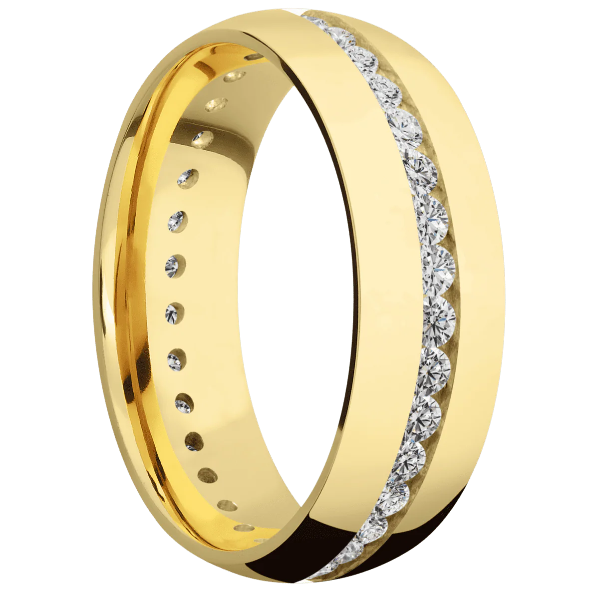 18K Yellow Gold + Polish Finish