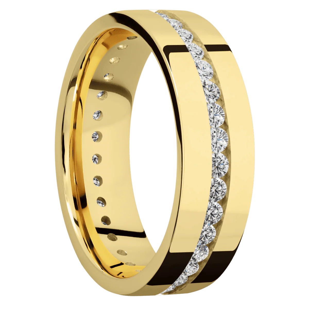 18K Yellow Gold + Polish Finish