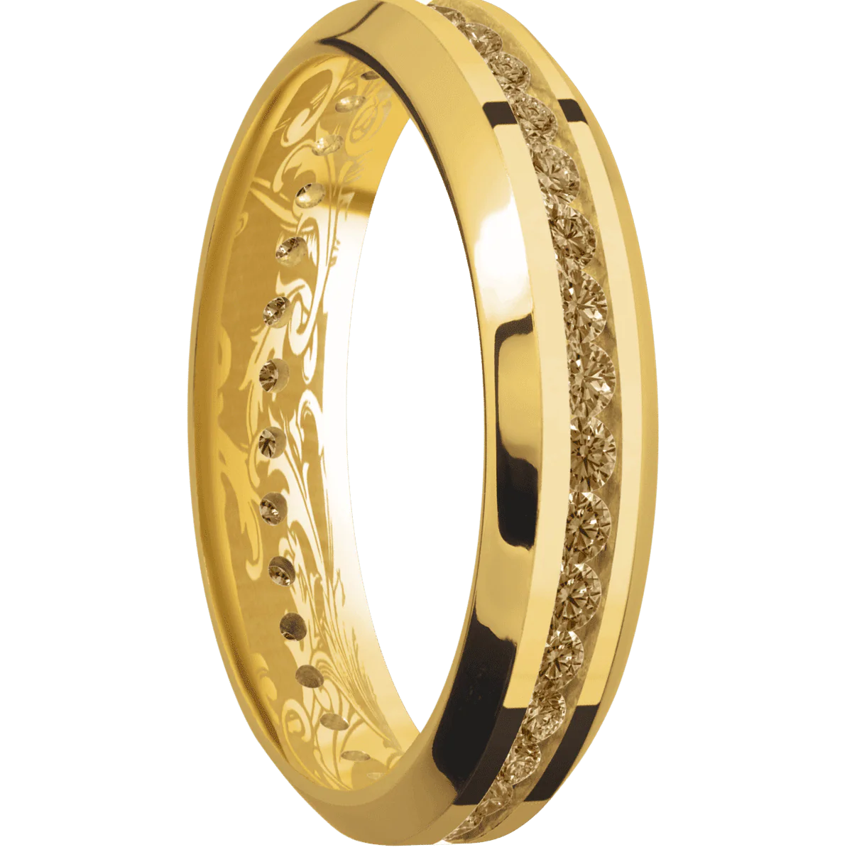 18K Yellow Gold + Polish , Polish Finish