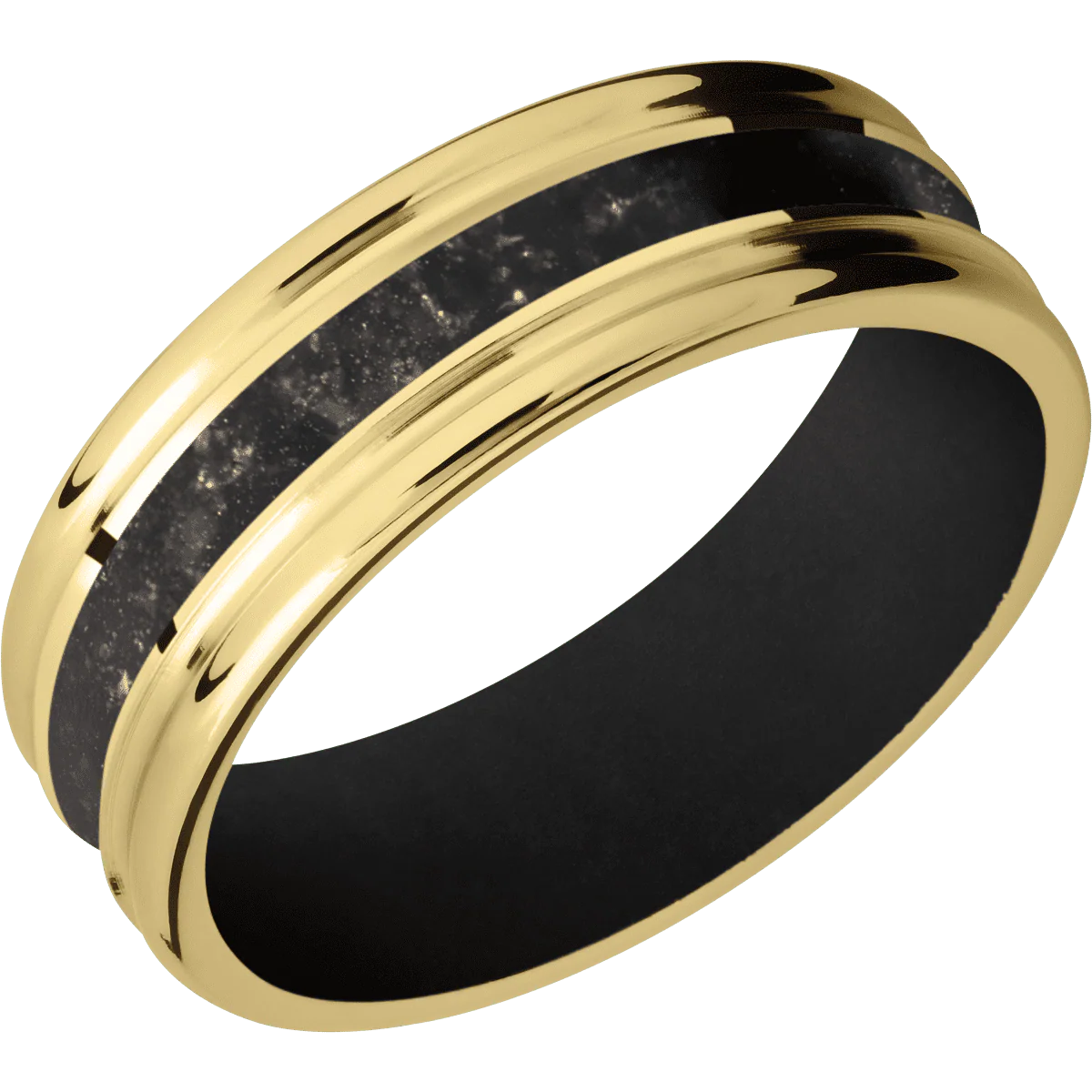 18K Yellow Gold + Polish , Polish Finish + Black - Image 2