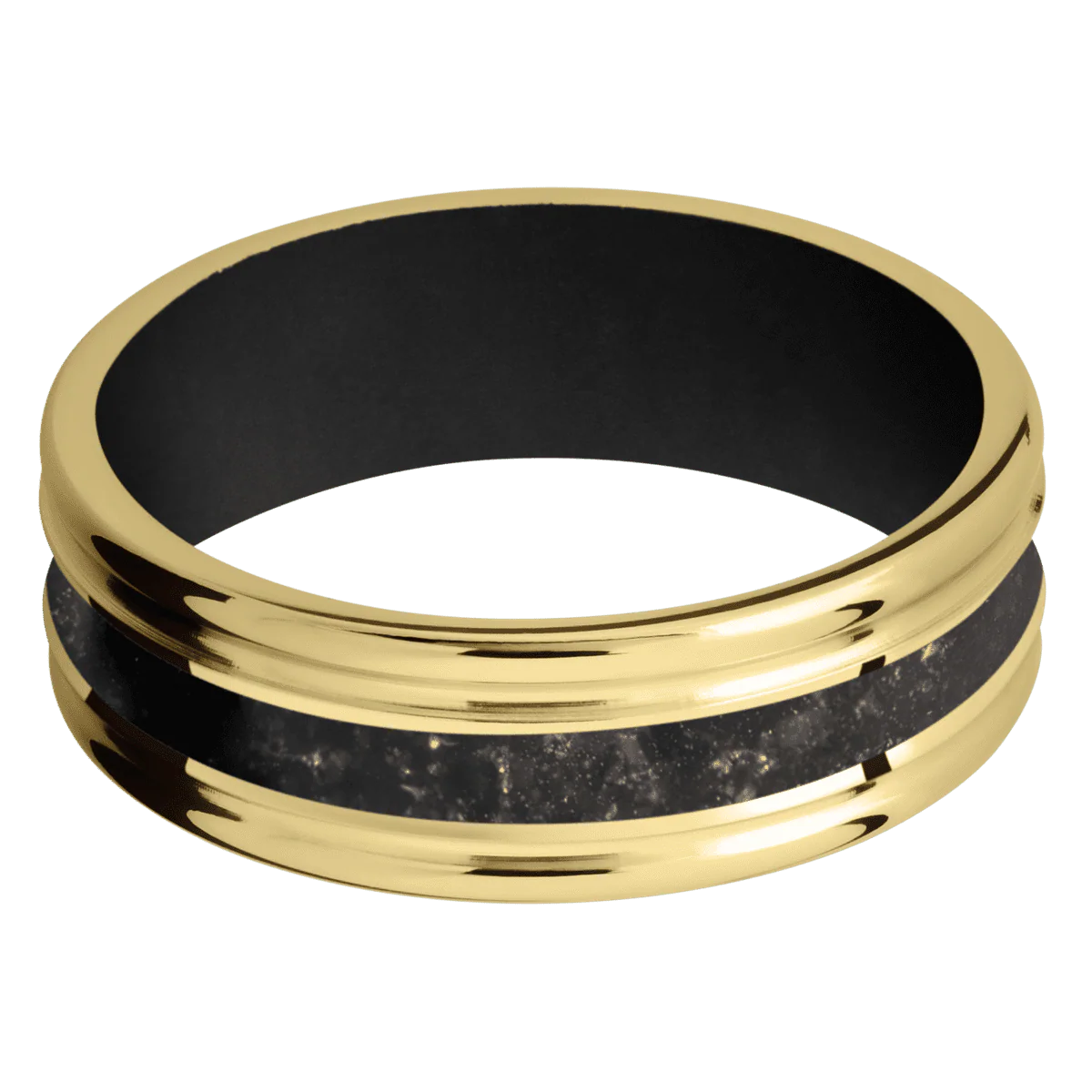 18K Yellow Gold + Polish , Polish Finish + Black - Image 3