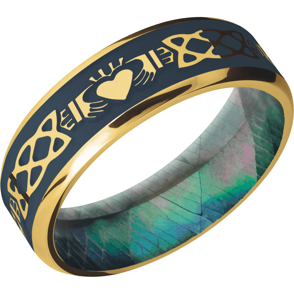 18K Yellow Gold + Polish , Polish Finish + Black Mother of Pearl - Image 2