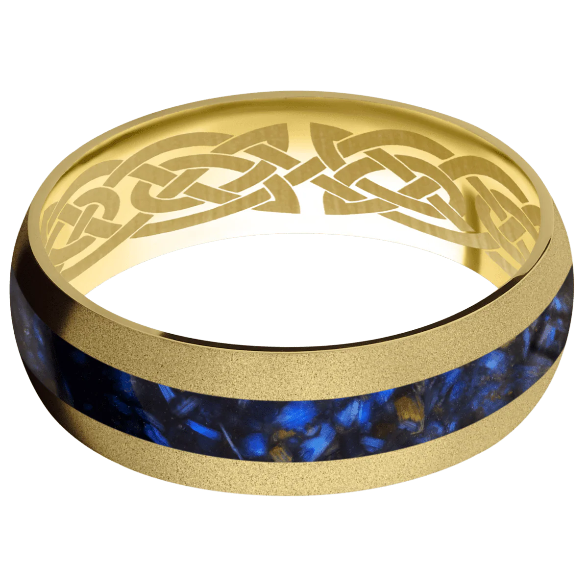 18K Yellow Gold + Sand Finish - Image 3