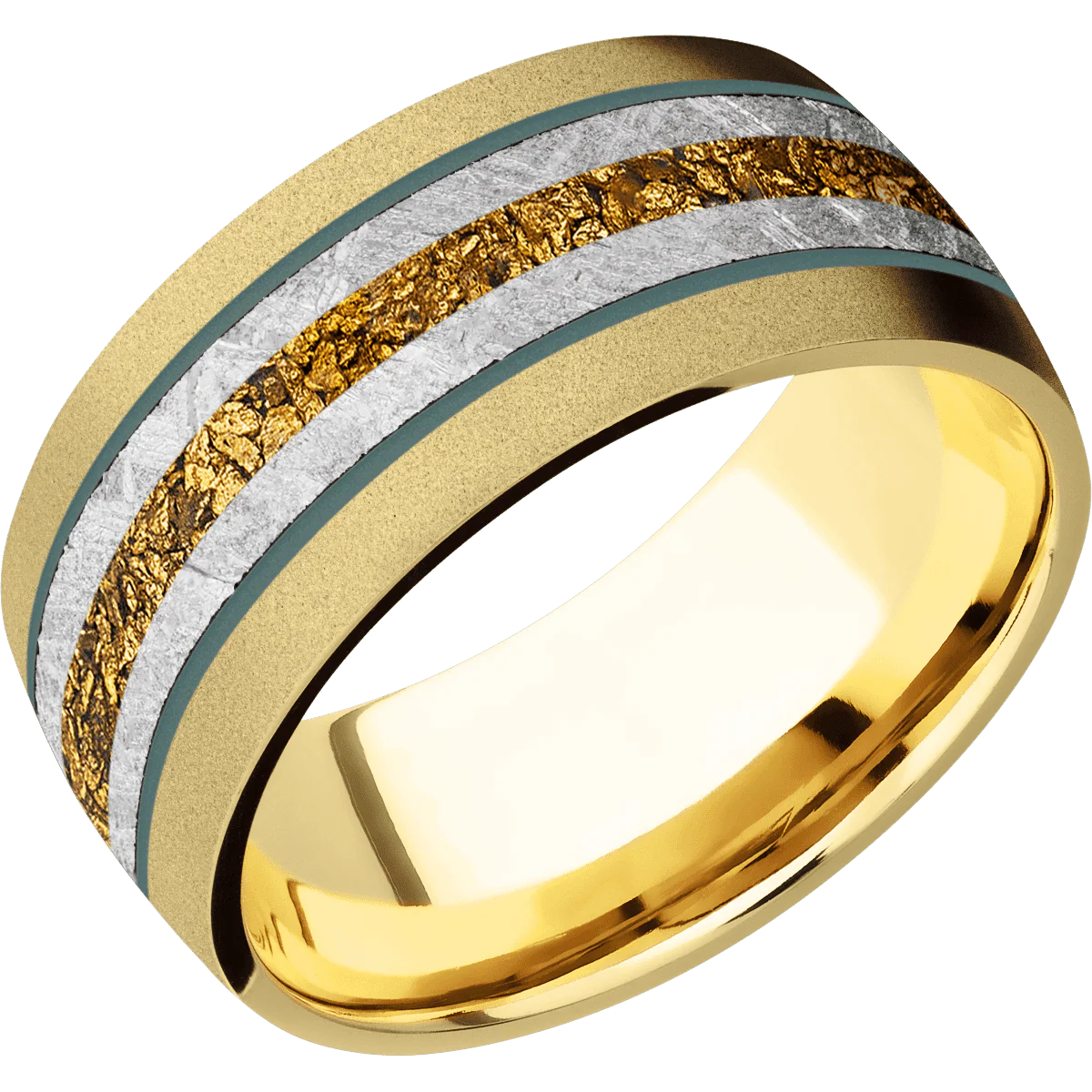 18K Yellow Gold + Sand Finish - Image 2