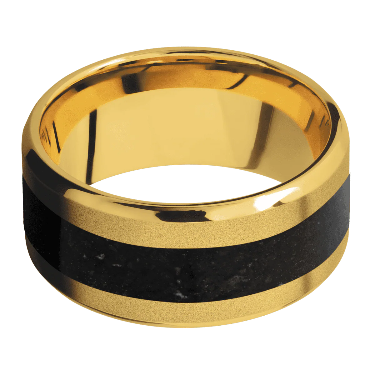 18K Yellow Gold + Sand , Polish Finish - Image 3